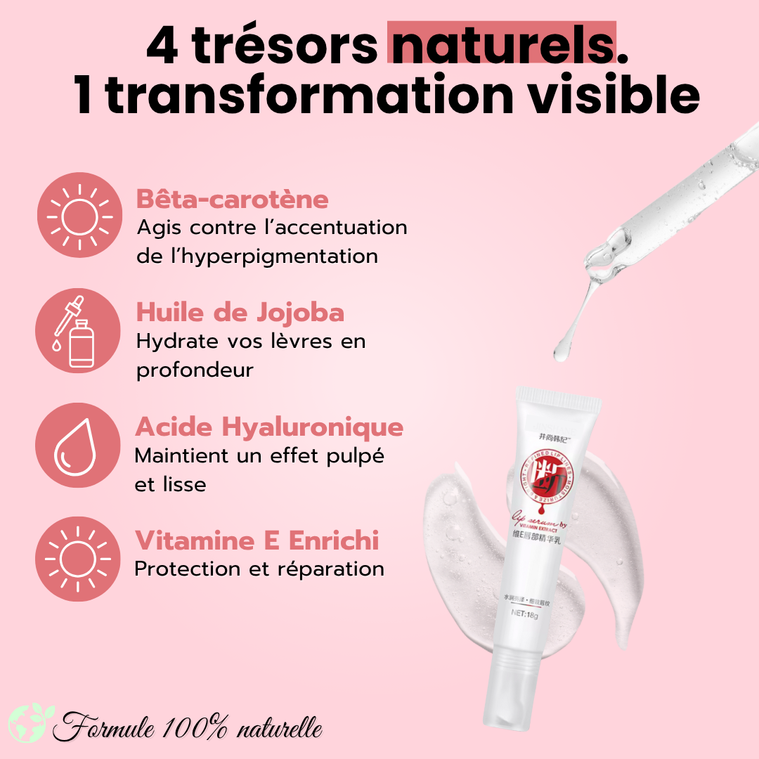 LIP SERUM - JOJOBA OIL. HYALURONIC ACID. VITAMIN E